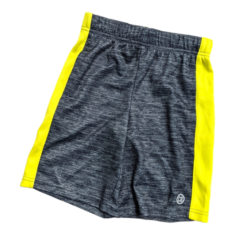 Crazy 8 Boys S 5-6 Heather Grey/ Neon Green Active Shorts